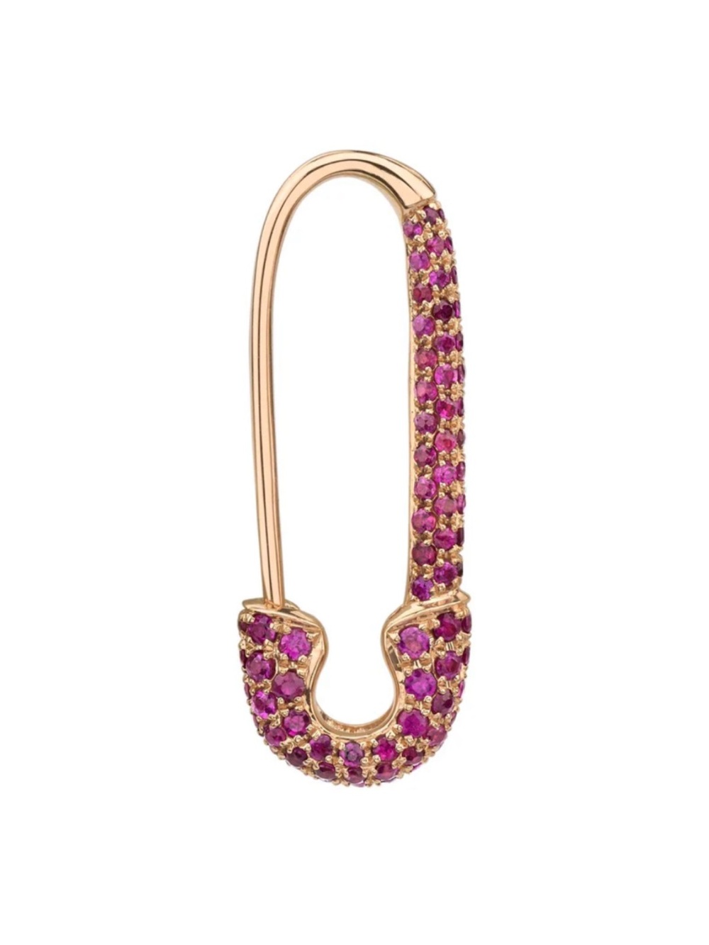 Anita Ko Ruby safety pin earring